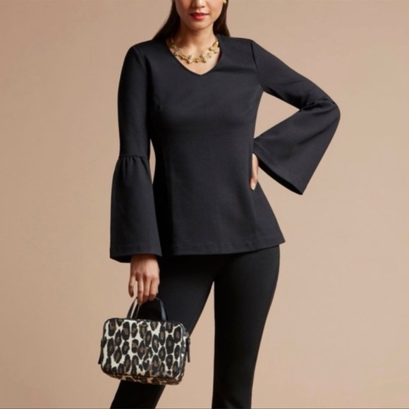 CAbi Tops - Cabi It’s a Party Top 3500 Med Black bell sleeve